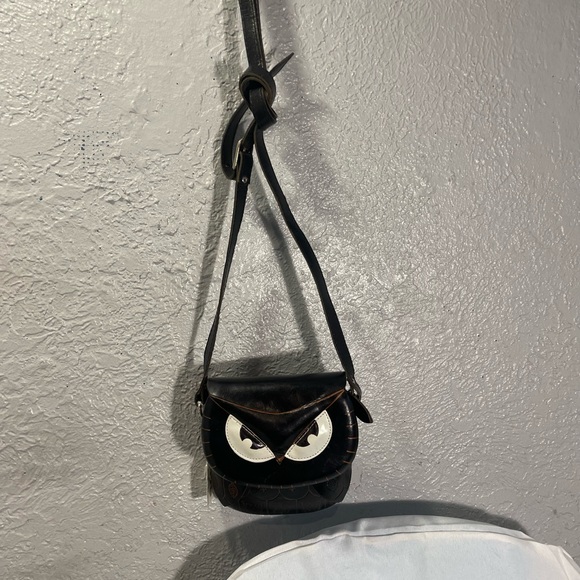 Handmade Handbags - Elegant Black Owl Crossbody Bag